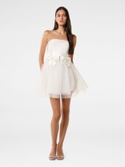 Forever New White Camelia Strapless Tulle Skirt Mini Dress - Image 5 of 5