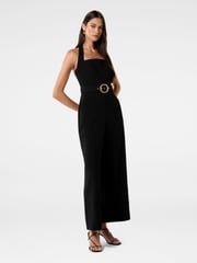Forever New Black Remmie Halter Neck Jumpsuit - Image 4 of 5
