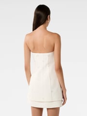 Forever New White Aurelie Strapless Bow Mini Dress - Image 2 of 5