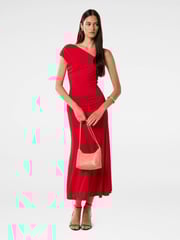 Forever New Red London One Shoulder Midi Dress - Image 5 of 5