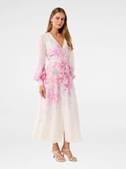 Forever New Pink Kahlani Printed Midi Dress - Image 4 of 4