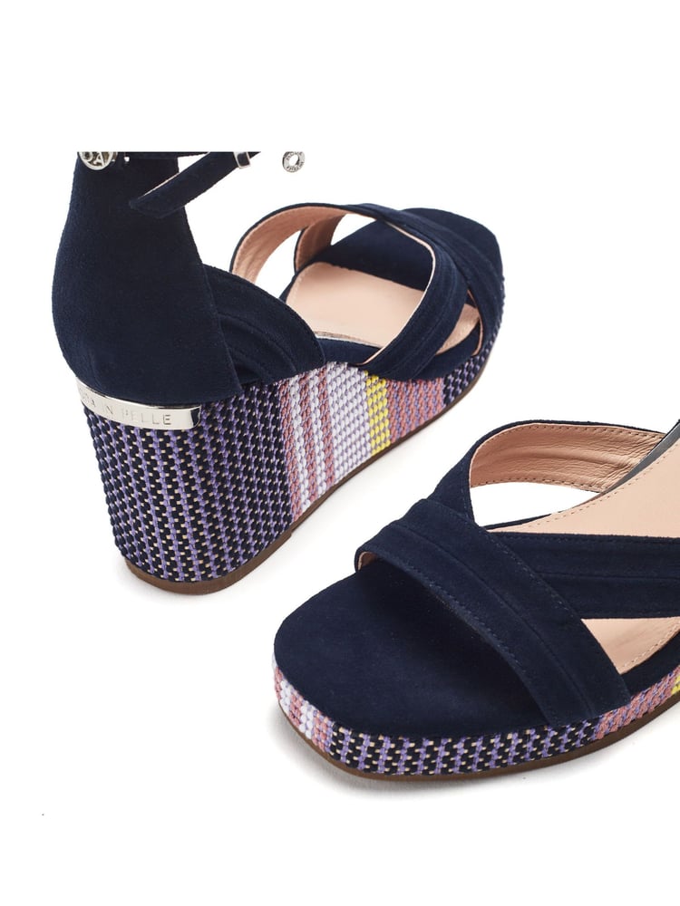 Moda in Pelle Pink May Strappy Wedge Sandals - Image 4 of 4