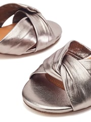 Moda in Pelle Macadamia Low Heel Ankle Strap Leather Sandals - Image 4 of 4