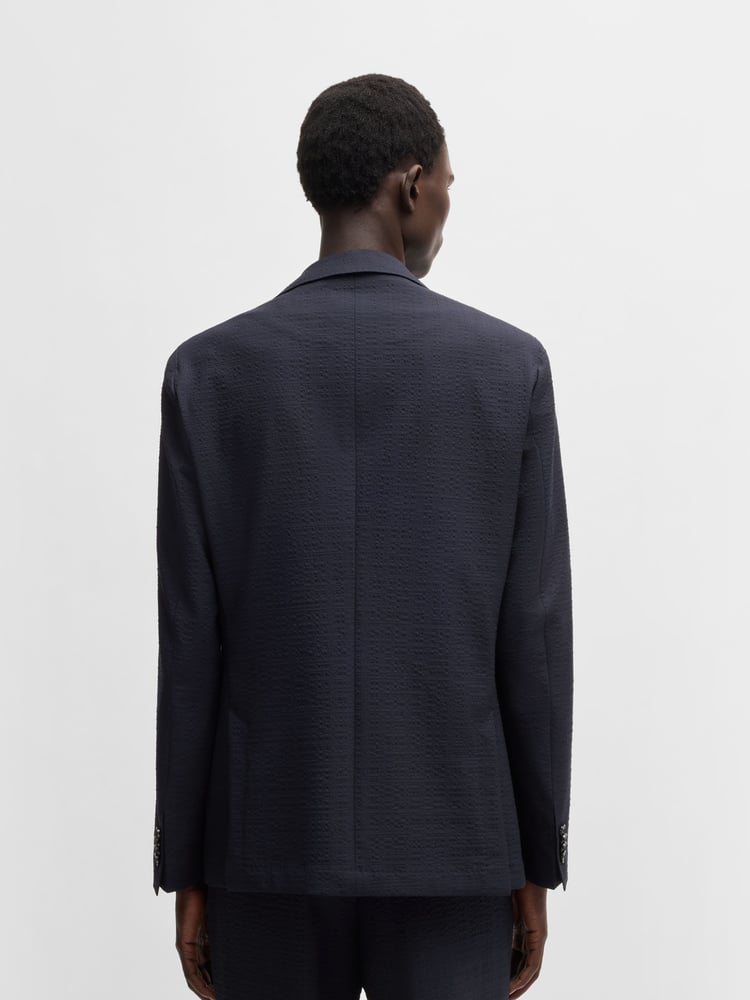 BOSS Blue Hanry Slim-Fit Tailored Suit Jacket - Image 2 of 7 BOSS Blue Hanry Slim-Fit Tailored Suit Jacket - Image 2 of 7
