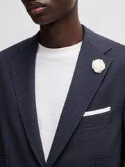 BOSS Blue Hanry Slim-Fit Tailored Suit Jacket - Image 4 of 7