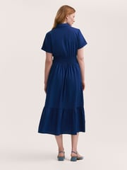 Finery Blue Penny Cotton Midi Shirt Dress - Image 2 of 4