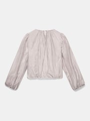 Mint Velvet Cream Sheer Puff Sleeve Blouse - Image 8 of 8