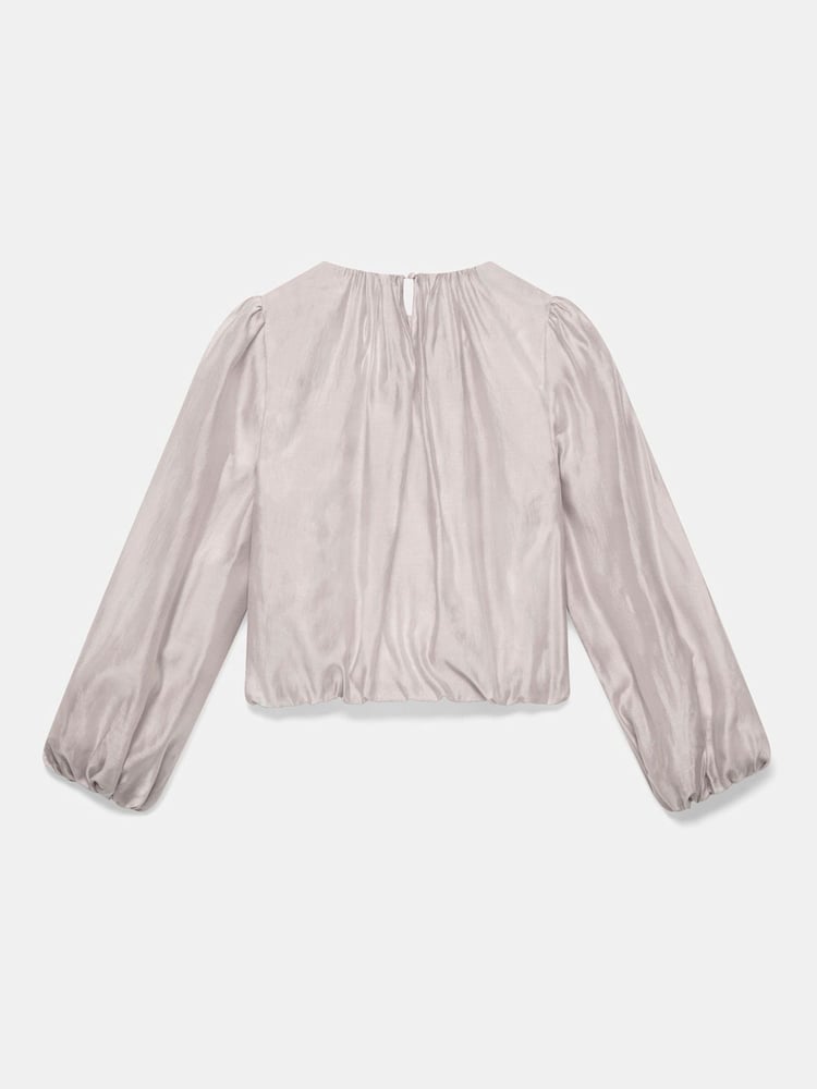 Mint Velvet Cream Sheer Puff Sleeve Blouse - Image 8 of 8