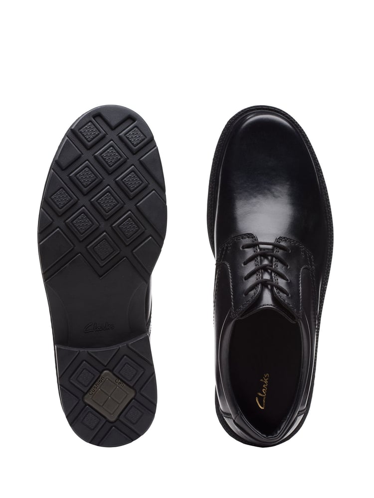 Clarks Black Wide Fit (H) Leather Kerton Lace Shoes - Image 7 of 7