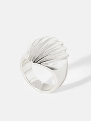 Mint Velvet Silver Tone Statement Shell Ring - Image 1 of 4