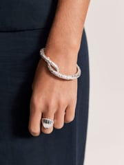 Mint Velvet Silver Tone Statement Shell Ring - Image 4 of 4