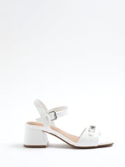 River Island White Snaffle Blocked Heel Sandals - Image 2 of 6