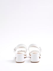 River Island White Snaffle Blocked Heel Sandals - Image 6 of 6