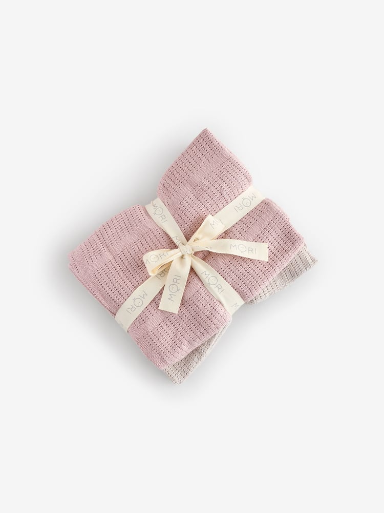 MORI Cotton Blend Cellular Blankets 2 Pack - Image 1 of 3
