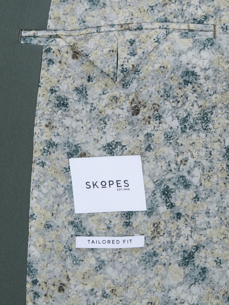 Skopes Green Tailored Tailored Fit Beckett Suit Jacket - Image 8 of 8