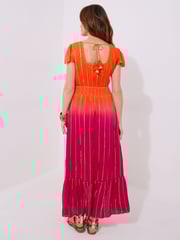 Joe Browns Orange Sunset Ombre Tassel Detail Maxi Dress - Image 4 of 7