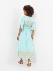 Joe Browns Sky Blue Petite Embellished Boho Border Trim Maxi Dress - Image 4 of 7