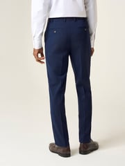 Skopes Blue Tailored Fit Caspian Stretch Look Suit Trousers - Image 2 of 4