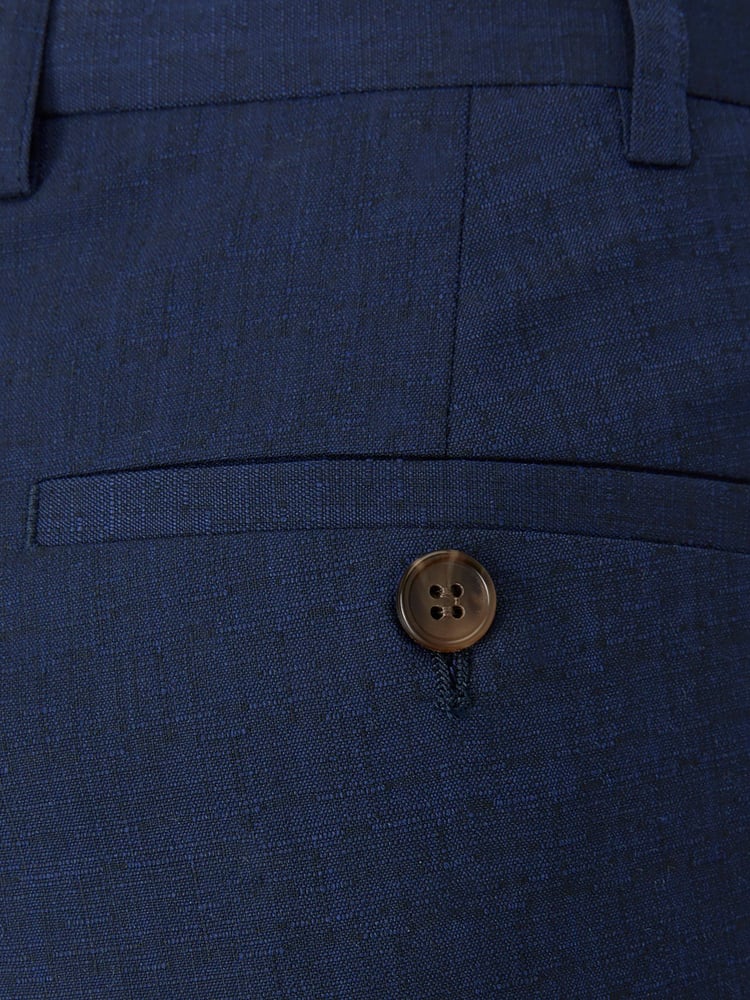 Skopes Blue Tailored Fit Caspian Stretch Look Suit Trousers - Image 4 of 4