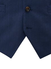Skopes Blue Tailored Fit Caspian Single Breasted Stretch Look Suit Waistcoat - Image 4 of 4