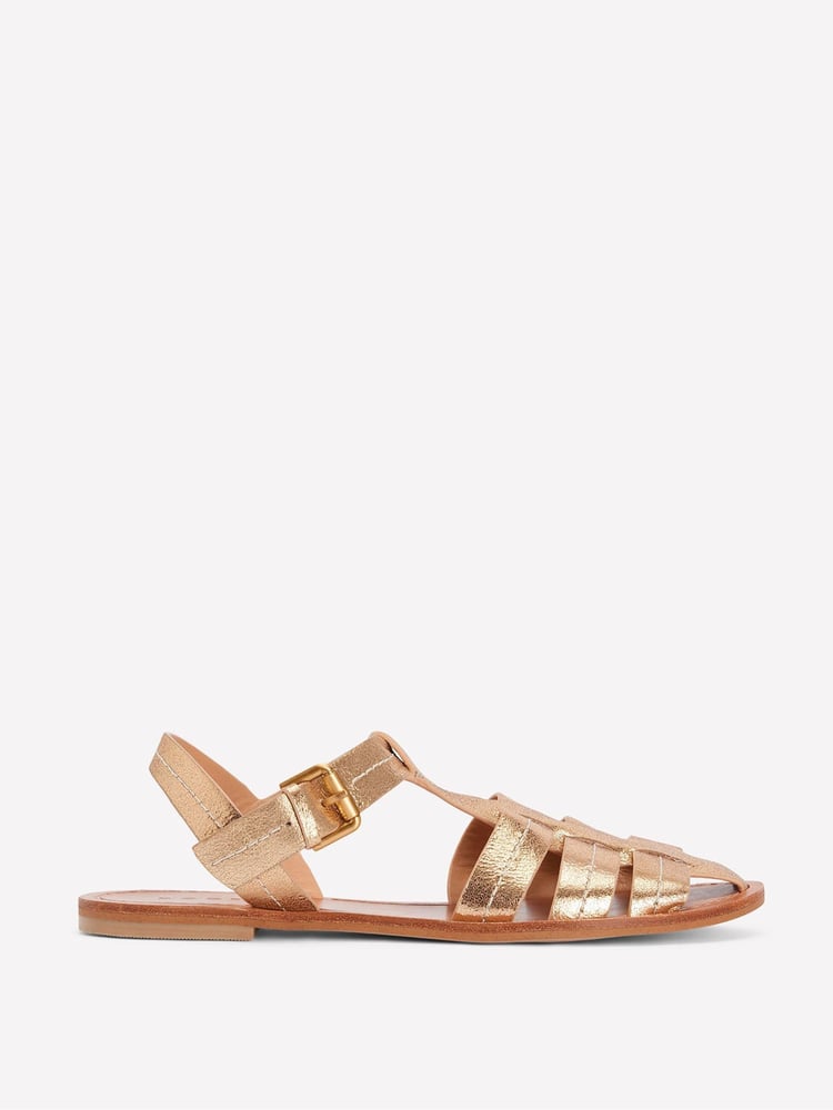 Boden Gold Fisherman Flat Sandals - Image 2 of 5 Boden Gold Fisherman Flat Sandals - Image 2 of 5