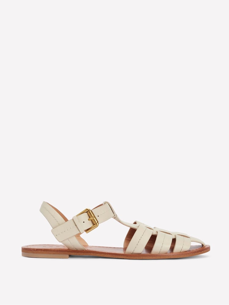 Boden Cream Fisherman Flat Sandals - Image 2 of 5 Boden Cream Fisherman Flat Sandals - Image 2 of 5