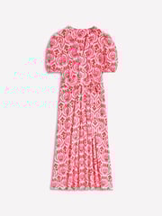 Boden Red Marun Sofia Trim Jersey Midi Dress - Image 3 of 5