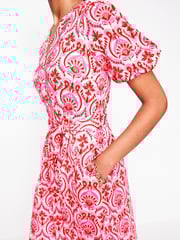 Boden Red Marun Sofia Trim Jersey Midi Dress - Image 5 of 5