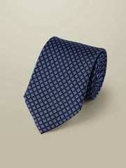Charles Tyrwhitt Blue Silk Print Tie - Image 1 of 2