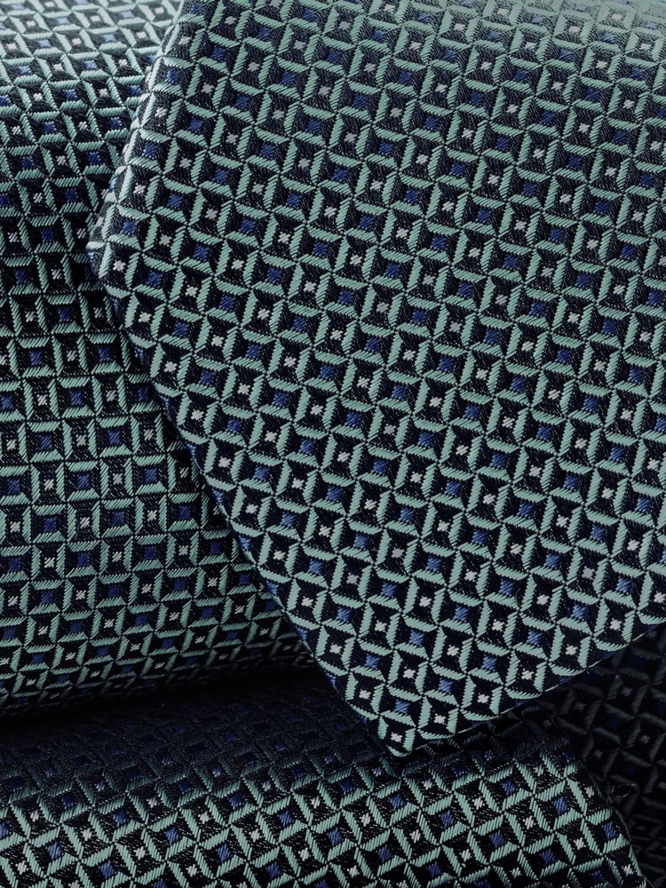 Charles Tyrwhitt Blue Silk Stain Resistant Semi Plain 1 Tie - Image 2 of 2