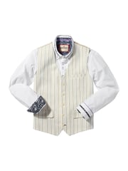 Joe Browns Grey Striped Linen Blend Suit Waistcoat - Image 5 of 5