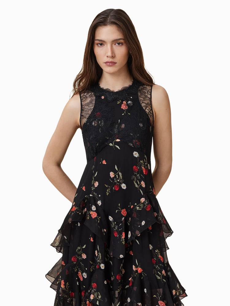 AllSaints Black Quinn Dress - Image 2 of 9