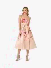 Adrianna Papell Natural Border Mikado Dress - Image 1 of 6