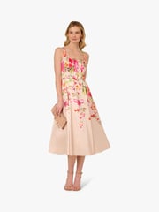 Adrianna Papell Natural Border Mikado Dress - Image 3 of 6