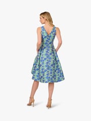 Adrianna Papell Green Jacquard Dress - Image 2 of 6