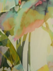 Adrianna Papell Green Printed Strap Cascade Gown - Image 6 of 6