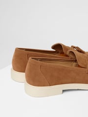 Threadbare Brown Faux Suede Tassel Loafers - Image 4 of 4