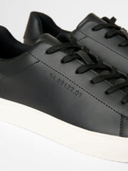 Threadbare Black PU Court Trainers - Image 4 of 4