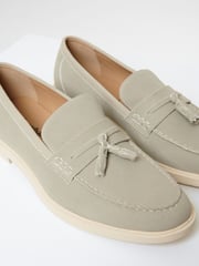 Threadbare Grey Faux Suede Tassel Loafers - Image 3 of 4