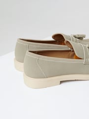 Threadbare Grey Faux Suede Tassel Loafers - Image 4 of 4