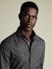 Charles Tyrwhitt Grey Slim Fit Made With Liberty Fabric 100% Cotton Shirt - Image 2 of 6