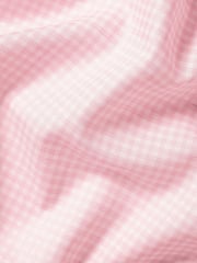 Charles Tyrwhitt Pink Slim Fit Slim Fit Non-Iron Check Cotton Linen Shirt - Image 6 of 6