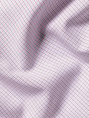 Charles Tyrwhitt Purple Slim Fit Slim Fit Non-Iron Cutaway Collar Fine Check 100% Cotton Shirt - Image 6 of 6