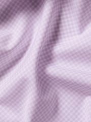Charles Tyrwhitt Purple Slim Fit Slim Fit Non-Iron Cutaway Collar Gingham 100% Cotton Shirt - Image 6 of 6