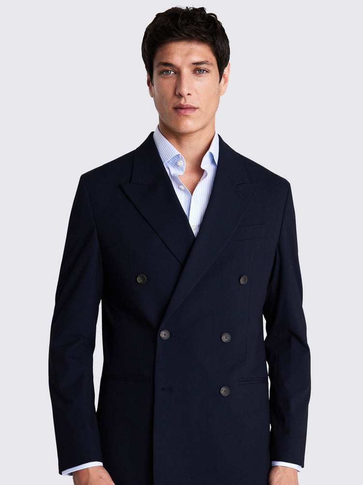 MOSS Blue Relaxed Fit Jacket - Image 1 of 5