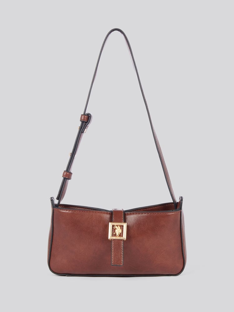 U.S. Polo Assn. Brown Womens Caring Mini Hobo Bag - Image 1 of 7