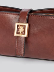 U.S. Polo Assn. Brown Womens Caring Mini Hobo Bag - Image 4 of 7