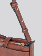 U.S. Polo Assn. Brown Womens Caring Mini Hobo Bag - Image 6 of 7