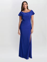 Gina Bacconi Blue Adina Jersey Maxi Dress - Image 1 of 5
