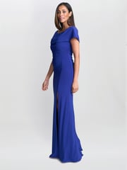 Gina Bacconi Blue Adina Jersey Maxi Dress - Image 3 of 5
